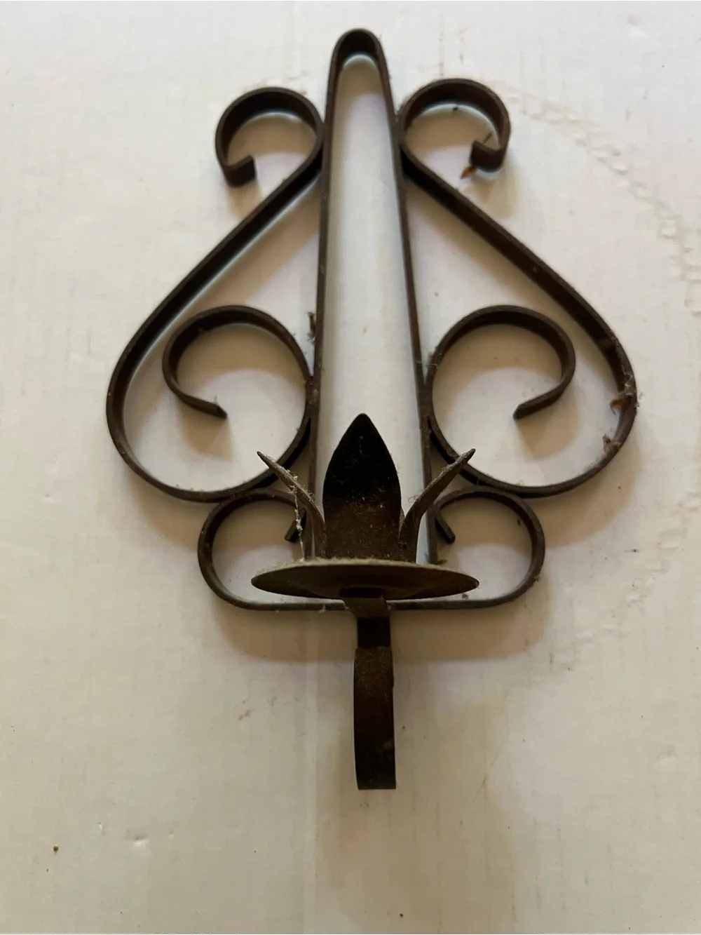 Rustic Black Metal Wall Sconce Hook - Home Wall Decor